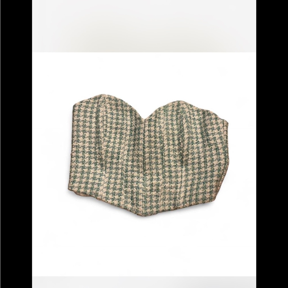 Zara houndstooth‎ tweed corset